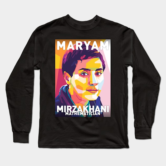 Maryam Mirzakhani Long Sleeve T-Shirt by Shecience